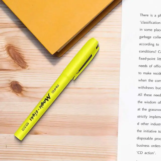 Alt view image 5 of 7 - AIHAO Yellow Highlighters Markers, Chisel Tip Highlighter Pens, Pocket-Style, Fluorescent Yellow, 24 Pack