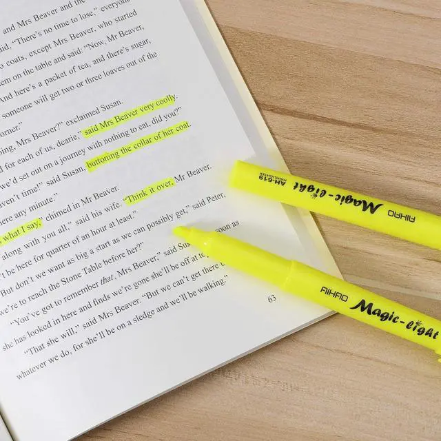 Alt view image 7 of 7 - AIHAO Yellow Highlighters Markers, Chisel Tip Highlighter Pens, Pocket-Style, Fluorescent Yellow, 24 Pack