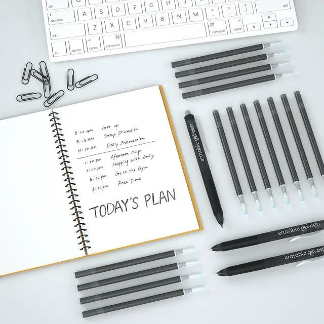 Alt view image 2 of 7 - Vanstek 12 Black Erasable Gel Pen Refills, Gel Ink Refills Compatible with Erasable Pens, Fine Point 0.7 mm, Perfect for Writing Planner & Crossword Puzzles