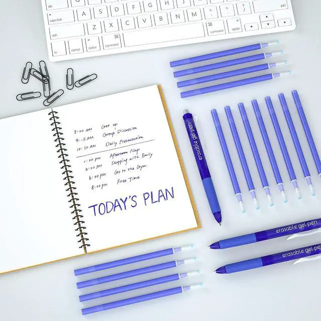 Alt view image 2 of 7 - Vanstek 12 Blue Erasable Gel Pen Refills, Gel Ink Refills Compatible with Erasable Pens, Fine Point 0.7 mm, Perfect for Writing Planner & Crossword Puzzles