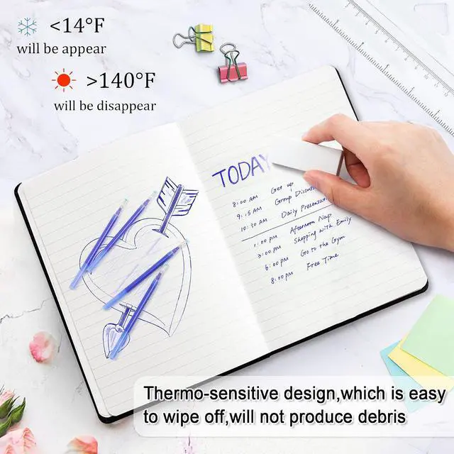Alt view image 4 of 7 - Vanstek 12 Blue Erasable Gel Pen Refills, Gel Ink Refills Compatible with Erasable Pens, Fine Point 0.7 mm, Perfect for Writing Planner & Crossword Puzzles
