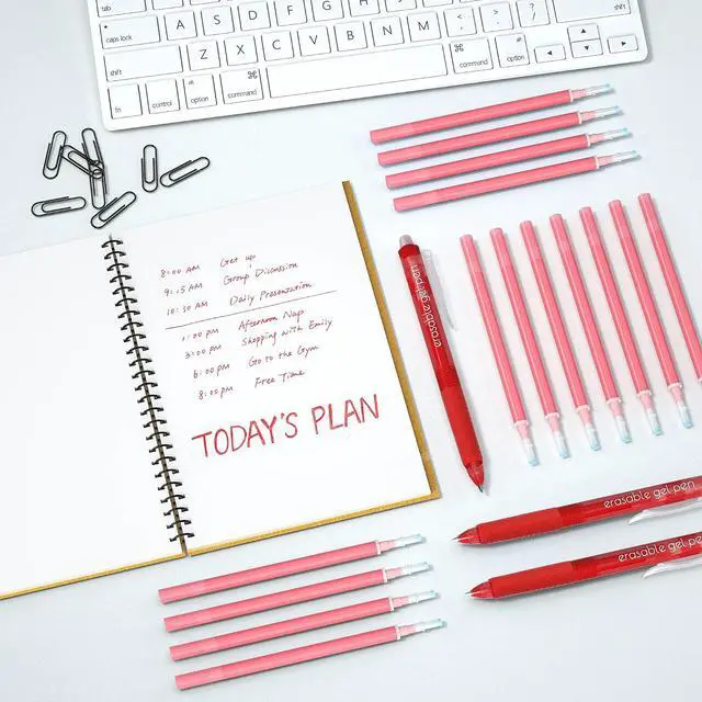 Alt view image 2 of 7 - Vanstek 12 Red Erasable Gel Pen Refills, Gel Ink Refills Compatible with Erasable Pens, Fine Point 0.7 mm, Perfect for Writing Planner & Crossword Puzzles