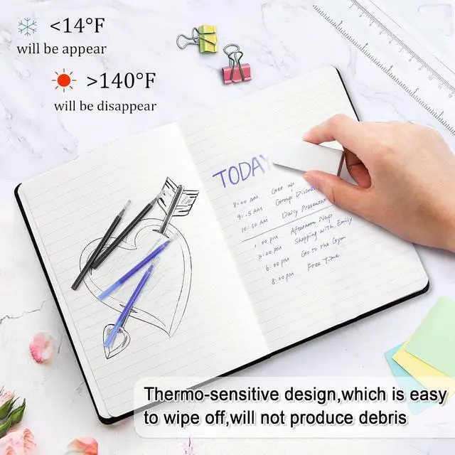 Alt view image 4 of 7 - Vanstek 12 Pack 6 Blue 6 Black Erasable Gel Pen Refills, Gel Ink Refills Compatible with Erasable Pens, Fine Point 0.7 mm, Perfect for Writing Planner & Crossword Puzzles