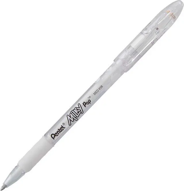 Alt view image 2 of 7 - Pentel Arts Milky Pop Pastel Gel Pen, (0.8mm), Medium Line, White Ink, Pack of 2 (K98PABP2W)
