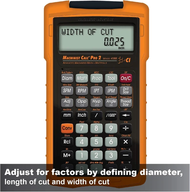 Alt view image 6 of 6 - 4088 Machinist Calc Pro 2 Advanced Machining Calculator
