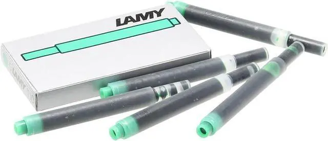 Alt view image 4 of 4 - Lamy Fountain Pen Ink Cartridges, Green Ink, Pack of 20 (LT10GR)