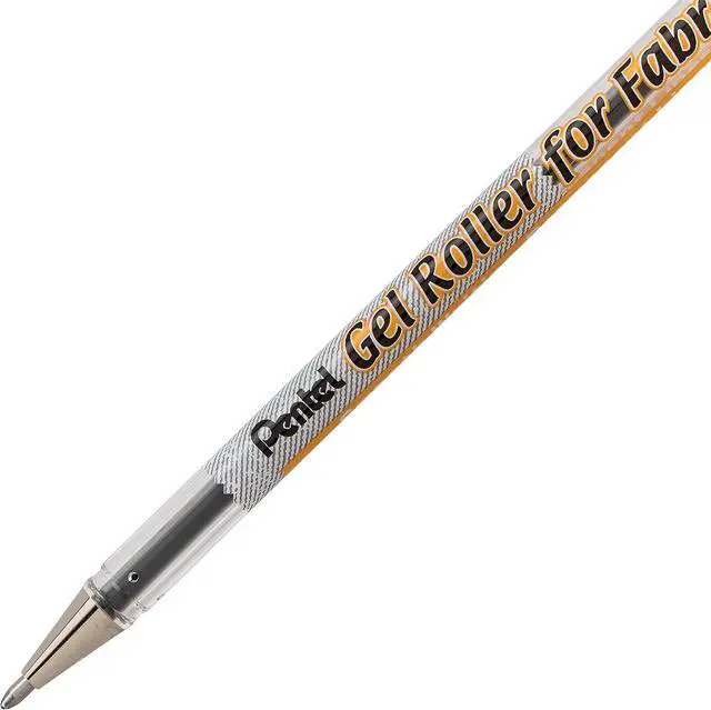 Alt view image 4 of 5 - Pentel Arts Gel Roller for Fabric, (1.0mm) Bold Lines, Permanent, Black Ink, Pack of 2 (BN15BP2A)