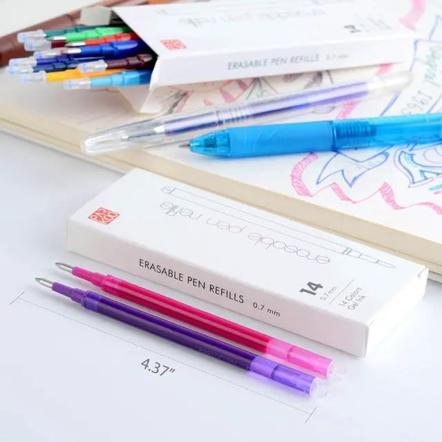 Alt view image 2 of 7 - ParKoo Gel Ink Refills Compatible with FriXion Erasable Gel Pens, 14 Colors | Erasable Gel Pen Refills, Perfect for Writing, Note Taking, Journaling