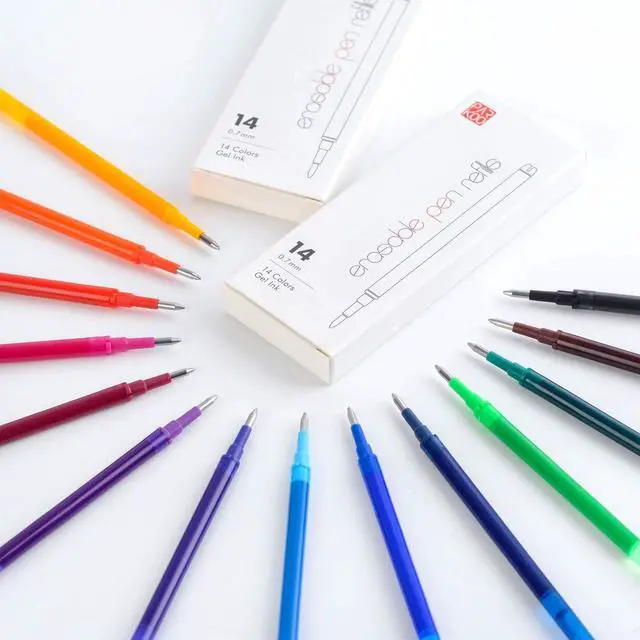 Alt view image 7 of 7 - ParKoo Gel Ink Refills Compatible with FriXion Erasable Gel Pens, 14 Colors | Erasable Gel Pen Refills, Perfect for Writing, Note Taking, Journaling