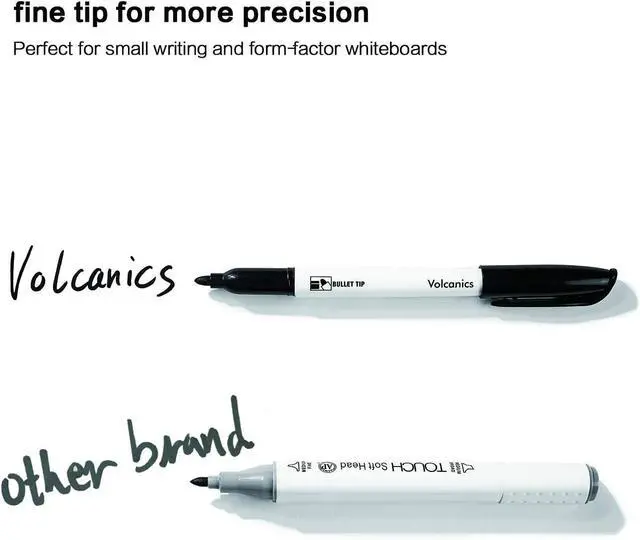 Alt view image 3 of 7 - Volcanics Black Dry Erase Markers, Fine Tip, Low Odor, 30 Pack