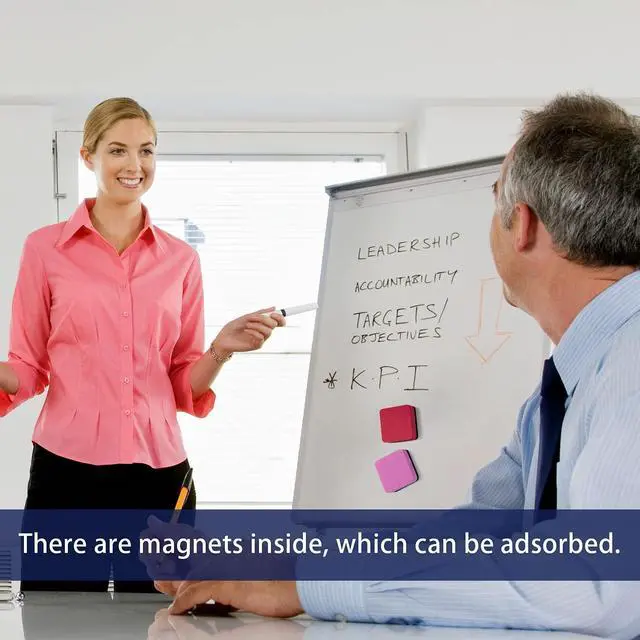 Alt view image 7 of 7 - Favide 24 Pack Magnetic Whiteboard Dry Erase Erasers for Classroom School