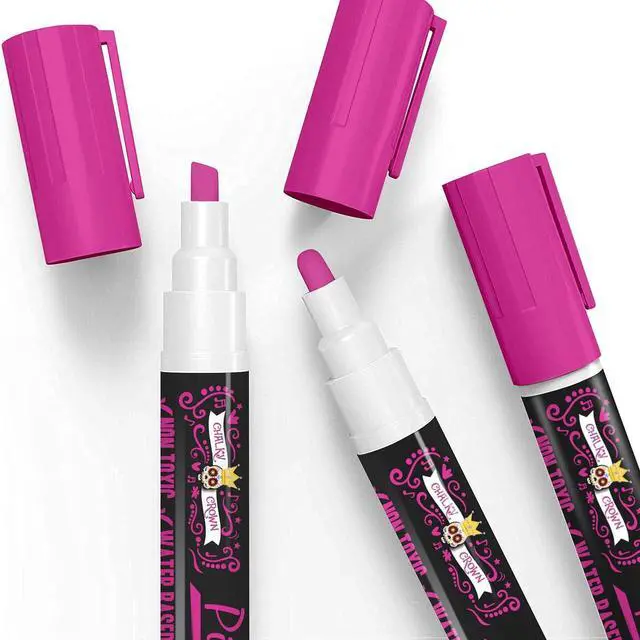 Alt view image 3 of 6 - CHALKY CROWN Pink Liquid Chalk Markers - Pink - 5 Pack, 6mm Tip