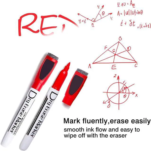 Alt view image 7 of 7 - Volcanics Magnetic Dry Erase Markers, 1mm Fine Tip, 10 Colors, 12 Pack