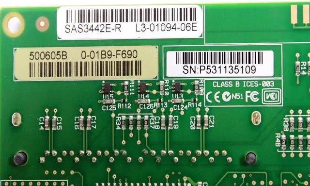 Alt view image 4 of 5 - LSI Logic SAS3442E-R Raid 8PORT Pcie 3GB/S 4 Int 4 Ext Lp ROHS6