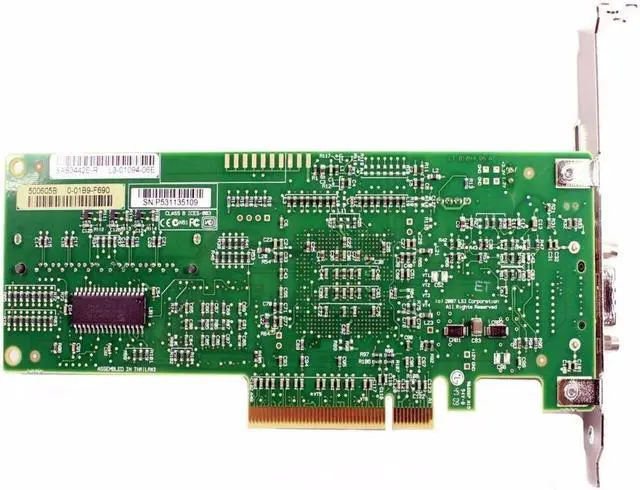Alt view image 2 of 5 - LSI Logic SAS3442E-R Raid 8PORT Pcie 3GB/S 4 Int 4 Ext Lp ROHS6