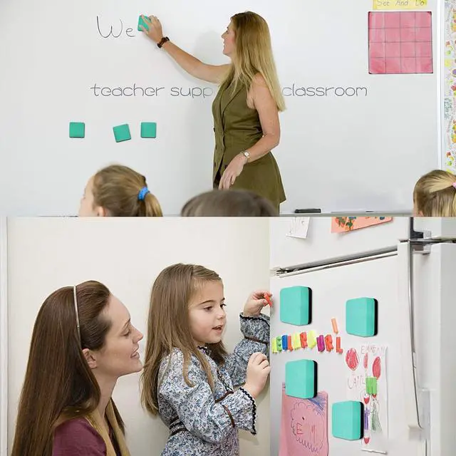 Alt view image 6 of 6 - Mini Dry Erase Erasers, Green, 48 Pack, 2 x 2 Inch