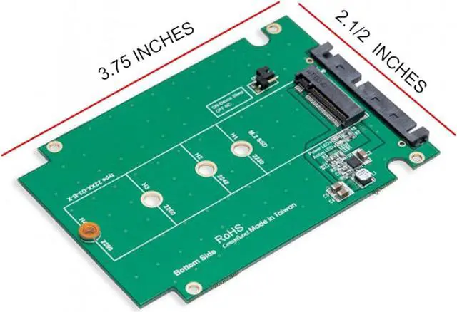 Alt view image 7 of 7 - 2.5" SATA III to M.2 B-Key SATA SSD 2230 2242 2260 2280 2.5" Adapter Aluminum Enclosure SY-ADA40092