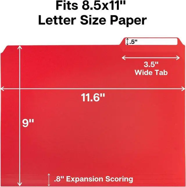 Alt view image 5 of 7 - Plastic Colored File Folders (12 Pack) 1/3 Tab Filing Folders for 8.5x11 Letter Size Documents Assorted Colors Acid-Free Poly Includes Labels