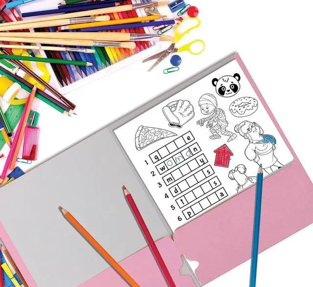 Alt view image 7 of 7 - Two Pocket Portfolio Folders 50-Pack Pink Letter Size Paper Folders 50 Pieces Pink