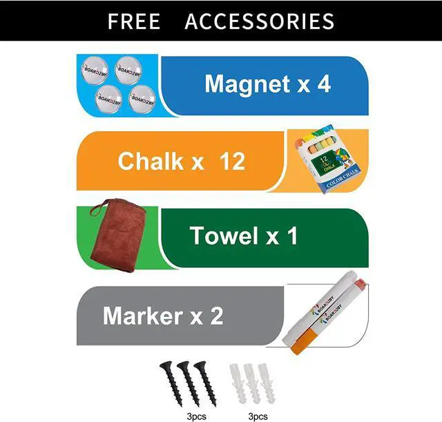 Alt view image 7 of 7 - Board2by Rustic Wood Framed Magnetic Chalkboard 24 x 36, Large Hanging Chalk Board Sign for Kids, Non-Porous Wall Blackboard for Wedding Kitchen Restaurant