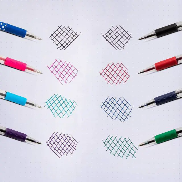 Alt view image 2 of 6 - Pentel RSVP Ballpoint Pen, (0.7mm), Fine Line, Black Ink, Pack of 5 (BK90PF5A)