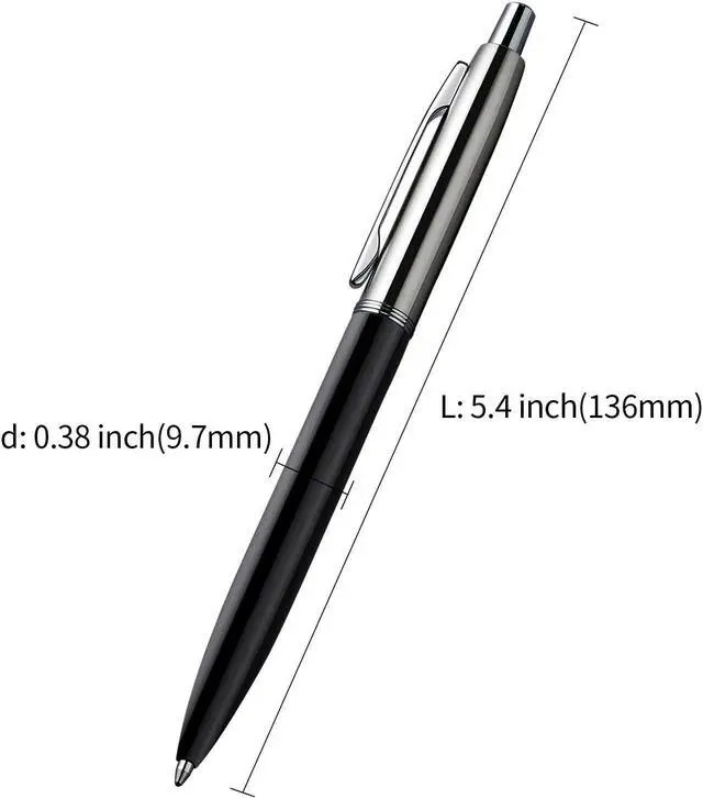 Alt view image 4 of 7 - ChaoQ 3 Pcs Retractable Metal Ballpoint Pens, for Gift, Business, Office