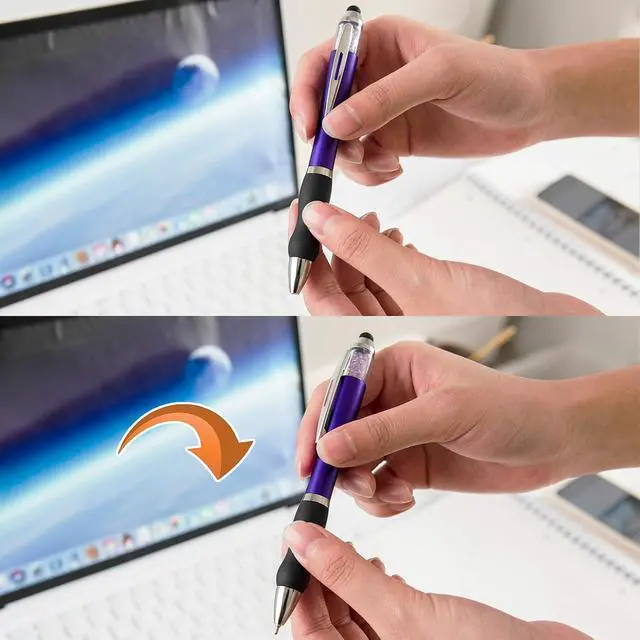 Alt view image 7 of 7 - Ballpoint Writing Pens,8 pack(5 count+3 refills) with Stylus Tips 1mm Medium Point Pen Black Ink Pen Stylus Pens for iPads