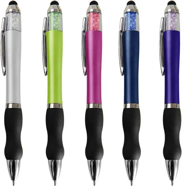 Main image of Ballpoint Writing Pens,8 pack(5 count+3 refills) with Stylus Tips 1mm Medium Point Pen Black Ink Pen Stylus Pens for iPads
