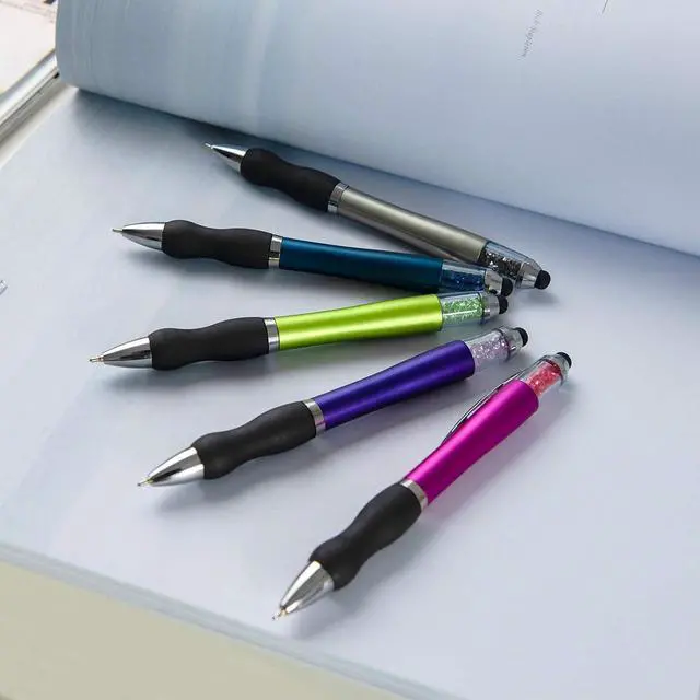 Alt view image 4 of 7 - Ballpoint Writing Pens,8 pack(5 count+3 refills) with Stylus Tips 1mm Medium Point Pen Black Ink Pen Stylus Pens for iPads