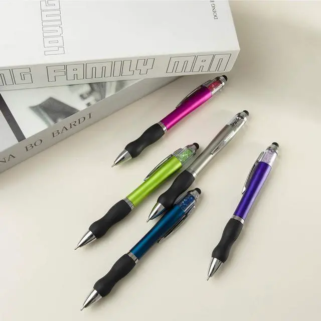 Alt view image 6 of 7 - Ballpoint Writing Pens,8 pack(5 count+3 refills) with Stylus Tips 1mm Medium Point Pen Black Ink Pen Stylus Pens for iPads