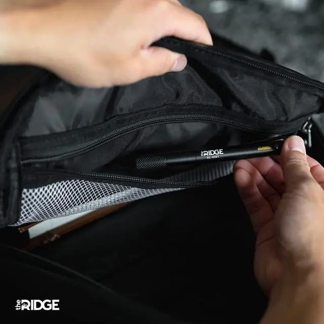 Alt view image 6 of 7 - Ridge Bolt Action Pen - CNC Machined ryday Carry Pen, Knurled Grip, Pressurized Refill, Manganese Sp Steel Clip, Compact Pocket EDC Pen with Schmidt EasyFlow 9000 (Royal Black)