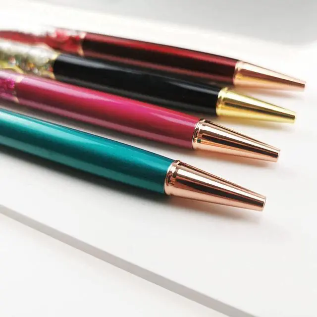 Alt view image 6 of 7 - Oddmoal Fancy Metal Ballpoint Pens Floating Glitter Dynamic Liquid Sand Pen for Office Supplies, Black Ink, 12 Count(Mixed Color)
