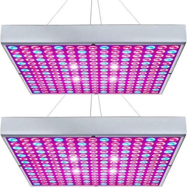 Main image of LED Grow Light 225 LEDs Plant Lights Red Blue White Panel Growing Lamps for Indoor Plants Seedling Vegetable and Flower (2 Pack)