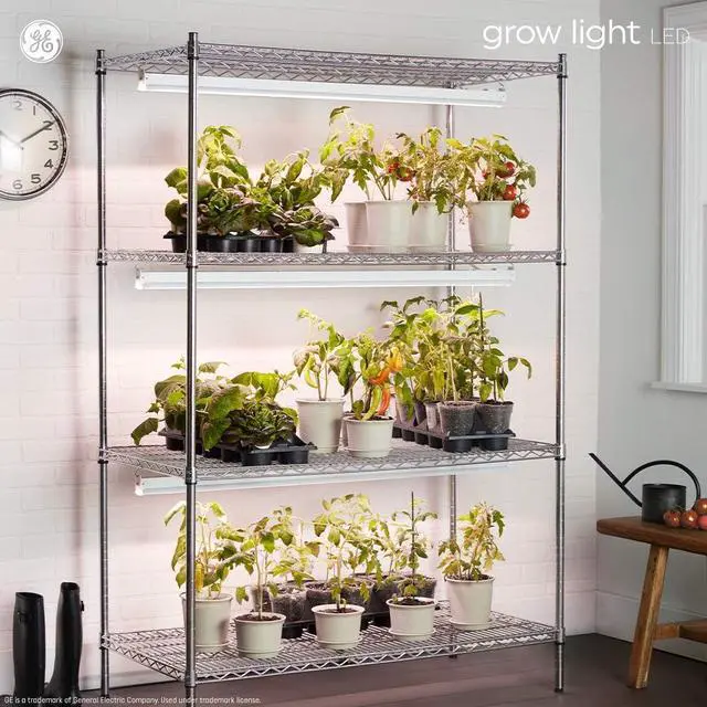 Alt view image 6 of 7 - GE Grow LED Light Fixture for Plants Seeds and Greens with Balanced Light Spectrum, 24in (1 Pack)