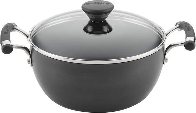 Main image of Circulon Acclaim Hard Anodized Nonstick Casserole Dish/Casserole Pan with Lid - 4.5 Quart, Black