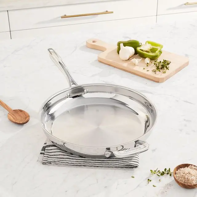 Alt view image 6 of 6 - Cuisinart Professional Stainless Skillet with Helper, 12-Inch