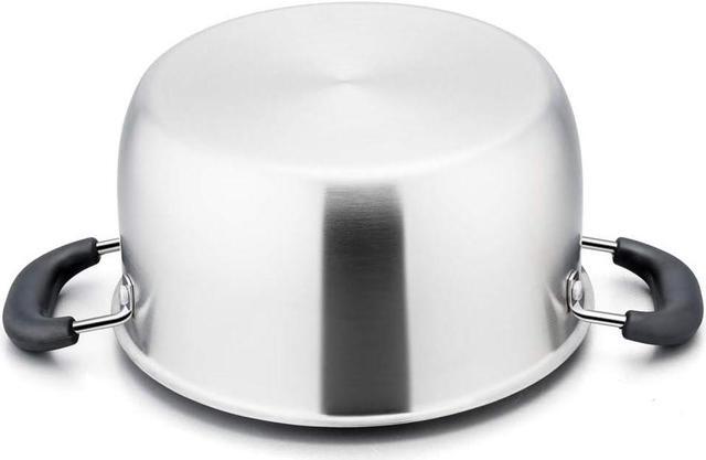 Alt view image 7 of 7 - P&P CHEF 4 Quart Pot with Lid, Stainless Steel Stockpot Cooking Stock Pot for Soup, Heat-Proof Double Handles with Visible Lid, Dishwasher Safe & Non Toxic