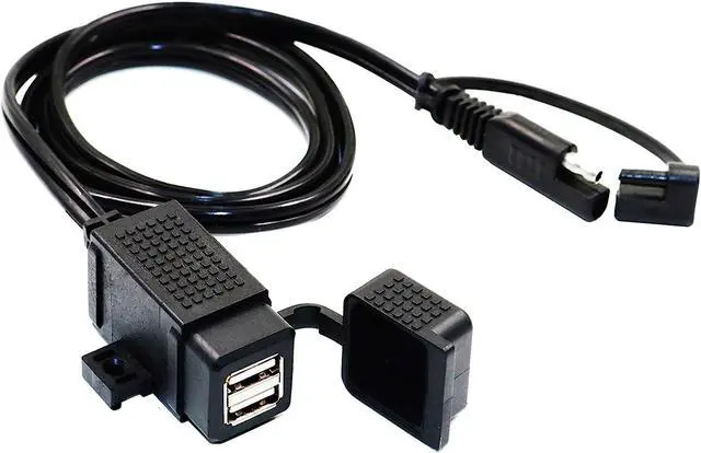 Main image of MOTOPOWER MP0609C 3.1Amp Waterproof Motorcycle Dual USB Charger Kit SAE to USB Adapter Cable Phone Tablet GPS Charger