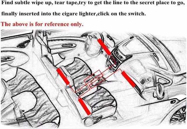 Alt view image 7 of 7 - Car LED Strip Light,Uniwit 4 Pieces DC 12V 72 LED Multicolor Car Interior Music Light LED Underdash Lighting Kit with Sound Active Function and Wireless Remote Control Including Car Charger