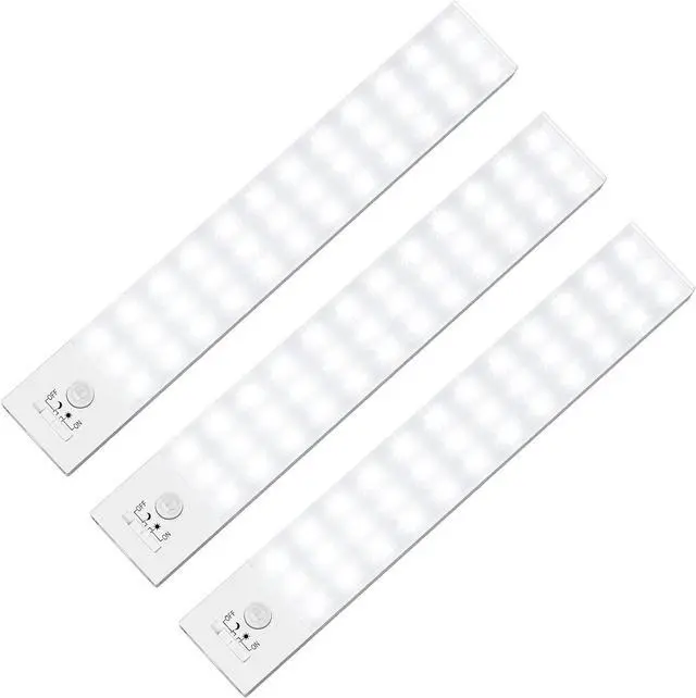 Main image of 36 LED Closet Lights Motion Sensored Battery Powered LED Lights, Under Cabinet Lighting, Motion Sensor Light Indoor, Wireless Lights, 1500mah Rechargeable Battery Operated Lights (3 Pack)