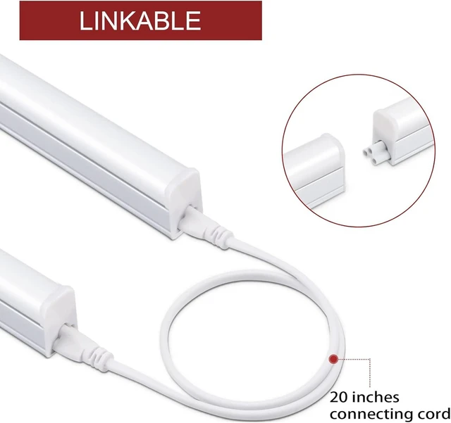 Alt view image 4 of 7 - LED Shop Light for Garage, T5, 2FT, 10W, 1100LM, 4000K, 8 Pack