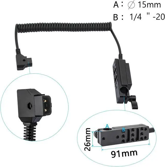 Alt view image 2 of 6 - 15mm Rod Clamp Cheeseplate Articulated Power Convert Outlet - 1950