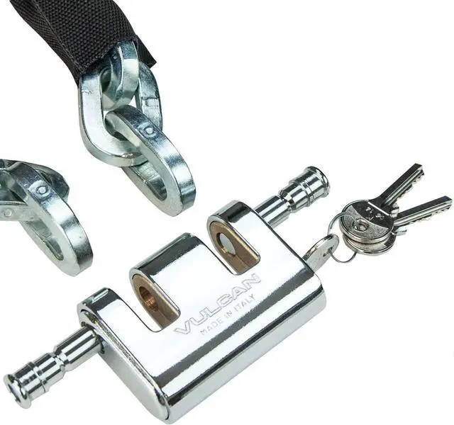 Alt view image 2 of 7 - Security Chain and Lock Kit - Premium Case-Hardened - 5/16 Inch x 9 Foot Chain (+/- 1.5 Inches) - Cannot Be Cut with Bolt Cutters or Hand Tools