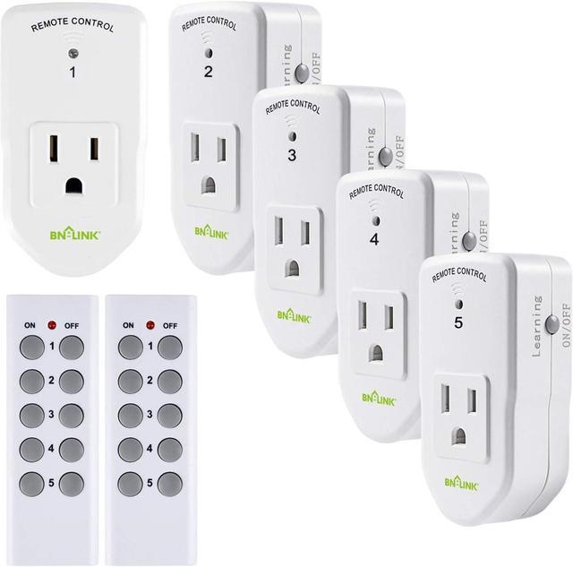 Wireless Outlet Plug Adapter Remote Control Light Switch 1200W