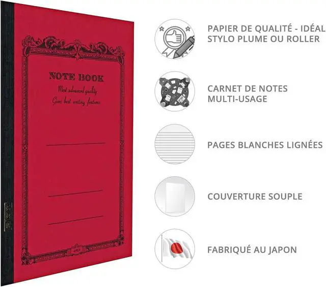 Alt view image 2 of 7 - Apica CD15RN B5 CD Notebook, Red