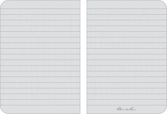 Alt view image 3 of 7 - J.L. Darling Rite in The Rain Weatherproof Soft Cover Pocket Notebook, 3.5" x 5", Black Cover, Universal Pattern (No. 754), 5 x 3.5 x 0.25
