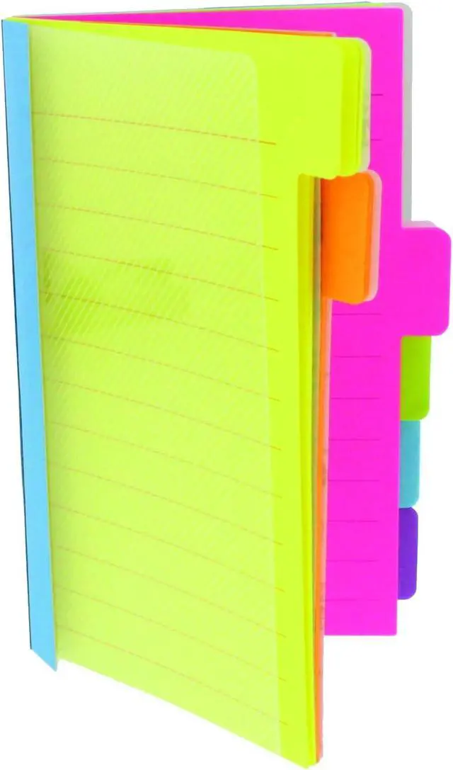 Alt view image 4 of 6 - Redi-Tag Divider Sticky Notes, Tabbed Self-Stick Lined Notepads, Adhesive Notes for School, Home and Office, 120 Ruled Notes, 4" x 6", 2 Books Per Pack, Assorted Colors (B10290)