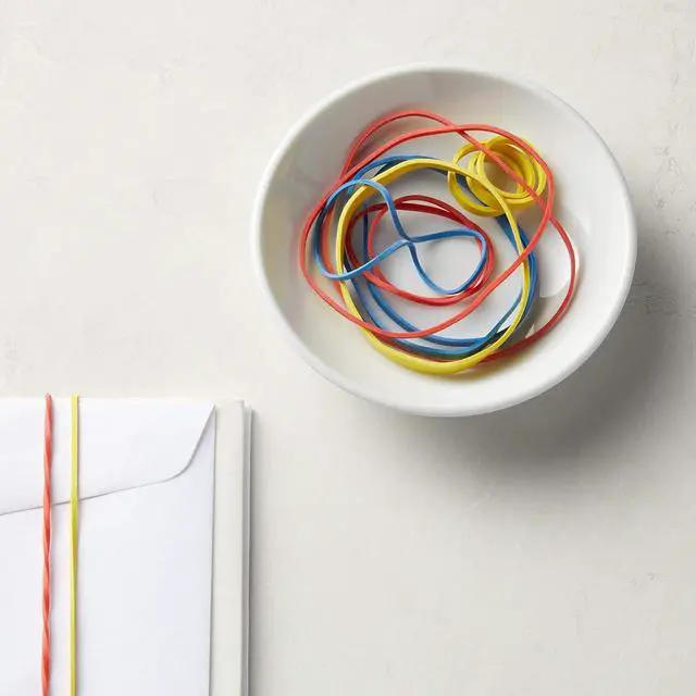 Alt view image 4 of 5 - Amazon Basics Assorted Size and Color Rubber Bands, Strong Elastic Stretch Office Supplies, 0.5 lb. Variety Assortment