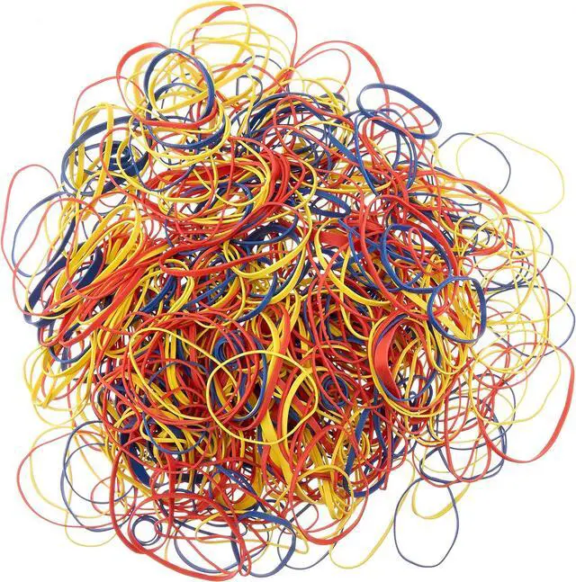 Alt view image 3 of 5 - Amazon Basics Assorted Size and Color Rubber Bands, Strong Elastic Stretch Office Supplies, 0.5 lb. Variety Assortment