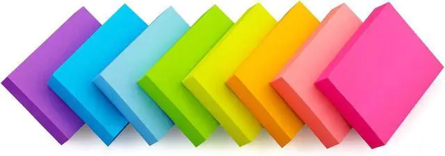Alt view image 2 of 3 - Sticky Notes 3x3 & 1.5x2 in, 16 Pads Total, 90 Sheets/Pad, 8 Bright Colors | Perfect for Offices, Schools, Home, Planners, and Daily Reminders